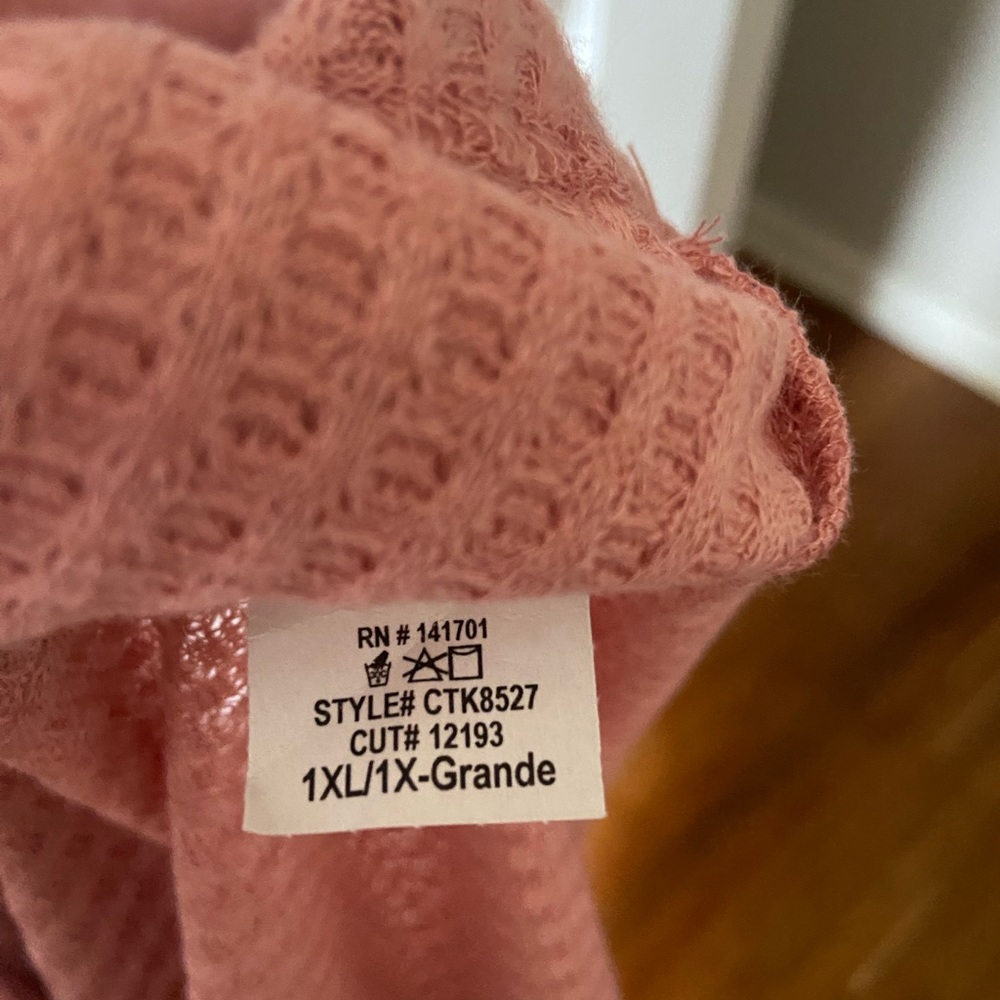 Pink Sweater with Ruffle Sleeve - Picture 3 of 3